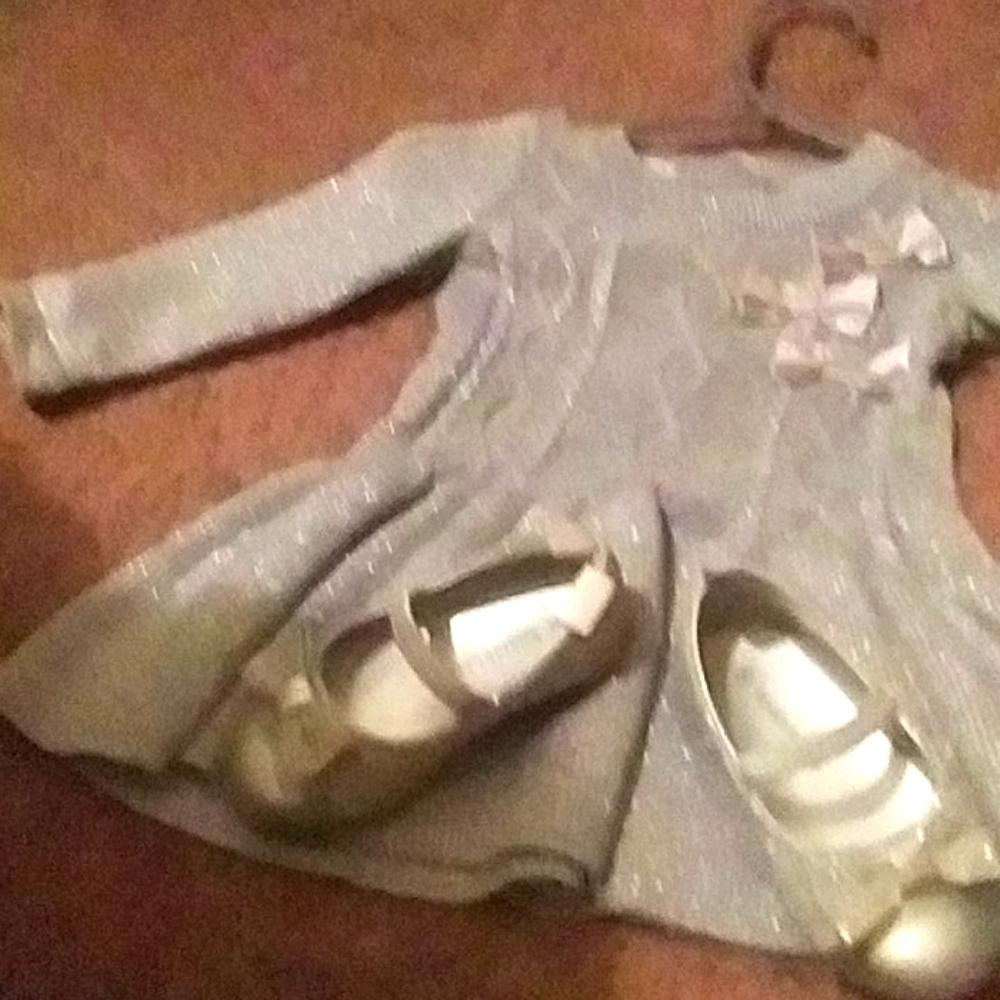🌟Infant Sliver Dress with Matching Shoes🌟